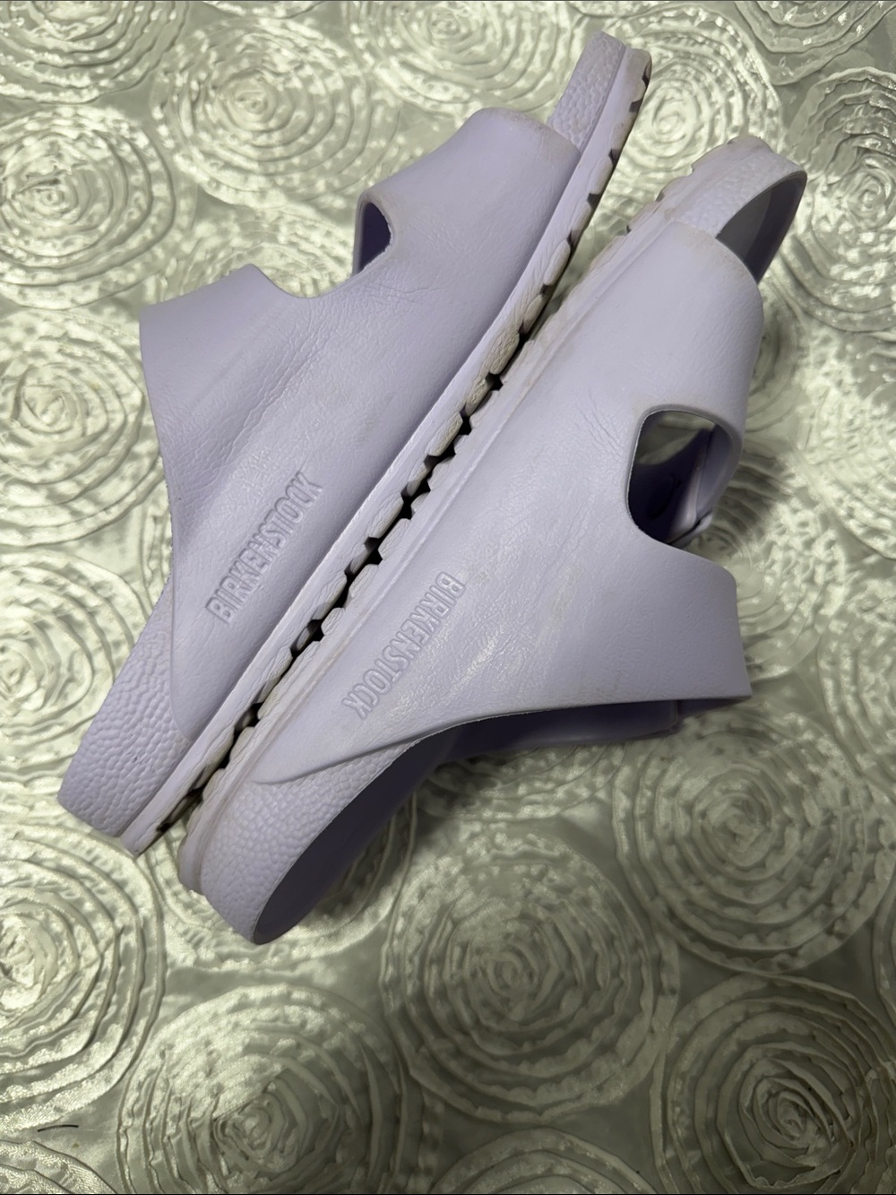 Birkenstock Two-Strap Slide Sandals in Light Lavender - Picture 7 of 16